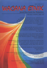 Wacana Etnik Jurnal Ilmu Sosial dan Humaniora 6 artikel Vol. 4 No. 1, April 2013