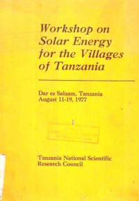 Workshop on Solar Energy for the Villages of Tanzania