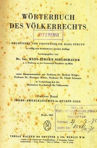 worterbuch des volkerrechts